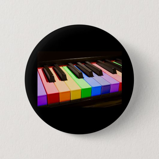 Regenbogen-Klavier Button (Vorderseite)