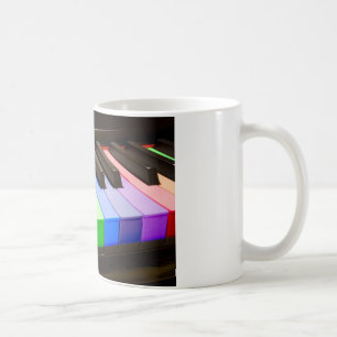 Regenbogen-Klavier Kaffeetasse