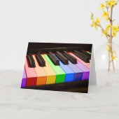 Regenbogen-Klavier Karte (Gelbe Blume)