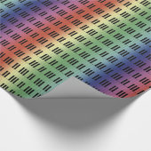 Regenbogen-Klavier-Schlüssel-Muster Geschenkpapier (Ecke)
