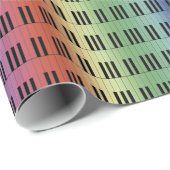 Regenbogen-Klavier-Schlüssel-Muster Geschenkpapier (Rolleneckpunkt)