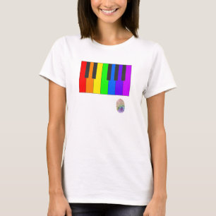 Regenbogen-Klavier T-Shirt