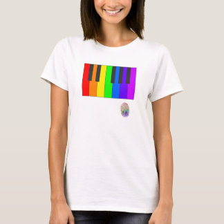 Regenbogen-Klavier T-Shirt
