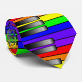 Regenbogen-Klavier-Tastatur Krawatte (Gerollt)
