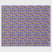 🦇🌈 Regenbogen-Knochen & Sterne  Geschenkpapier (Flach)