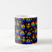 🦇🌈 Regenbogen-Knochen & Sterne  Kaffeetasse (Mittel)