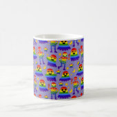 🦇🌈 Regenbogen-Knochen & Sterne Kaffeetasse (Mittel)