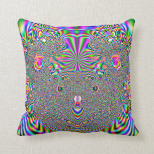 Regenbogen-Koala-Bärn-Fraktal-Druck Kissen