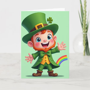 Regenbogen-Kobold-St.-Patricks-Karte Karte