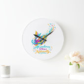 Regenbogen-Koi-Harmonie-Dekorative Wanduhr (Zuhause)