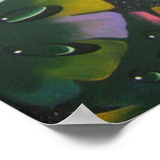 Regenbogen koi poster (Ecke)