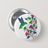 Regenbogen-Kolibri Button (Vorne & Hinten)