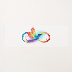 Regenbogen-Kolibri mit Unendlichkeitssymbol Yogamatte