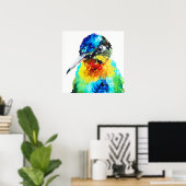 Regenbogen Kolibri Poster (Heimbüro)