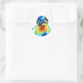 Regenbogen Kolibri Runder Aufkleber (Tasche)