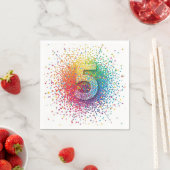 Regenbogen-Konfetti-Geburtstag, 1. Geburtstag Serv Serviette (Beispiel)