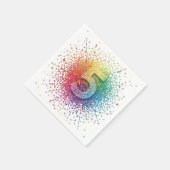 Regenbogen-Konfetti-Geburtstag, 1. Geburtstag Serv Serviette (Ecke)