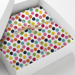 Regenbogen-Konfetti-Polka-Punkte Seidenpapier
