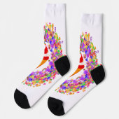 Regenbogen-Konfetti-Swirleis Socken (Linkes Detail)