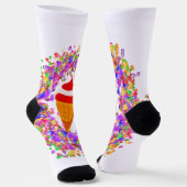 Regenbogen-Konfetti-Swirleis Socken (Gewinkelt)