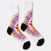 Regenbogen-Konfetti-Swirleis Socken (Rechts)