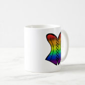 Regenbogen-Korsett-Fantasy-Tasse Kaffeetasse (VorderseiteRechts)