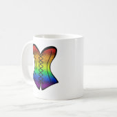 Regenbogen-Korsett-Fantasy-Tasse Kaffeetasse (Vorderseite Links)