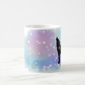 *~* Regenbogen-Kosmische Mondhütling-Wolf-Kristall Kaffeetasse (Mittel)