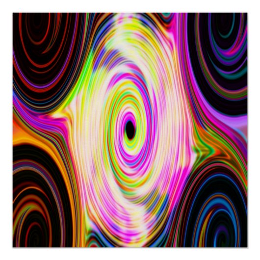 Regenbogen Kosmische Rays 5 Swirl Perfektes Poster (Vorderseite)