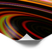 Regenbogen Kosmische Rays 5 Swirl Perfektes Poster (Ecke)