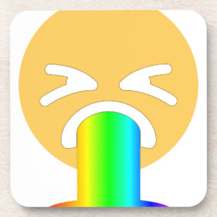 Regenbogen-Kotz-Emoji Getränkeuntersetzer