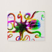 Regenbogen Kraken Glühen Puzzle (Horizontal)