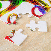 Regenbogen Kraken Glühen Puzzle (Seite)