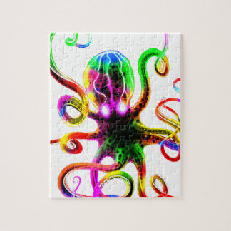 Regenbogen Kraken Glühen Puzzle