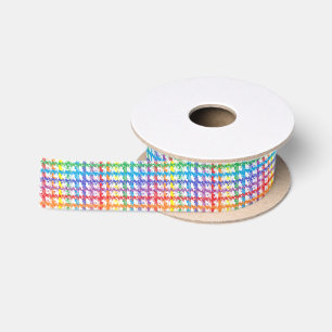 Regenbogen-Kratzer-Band Satinband