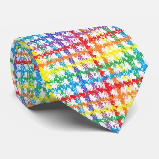 Regenbogen-Kratzer-Krawatte Krawatte (Gerollt)