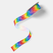 Regenbogen-Kräuselungen Satinband (Rückseite)