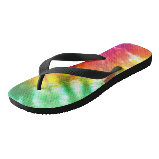 Regenbogen-Krawatte Badesandalen (Schrägansicht)