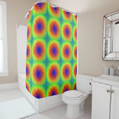 Regenbogen-Krawatte Dyed Tiles Duschvorhang (Beispiel)