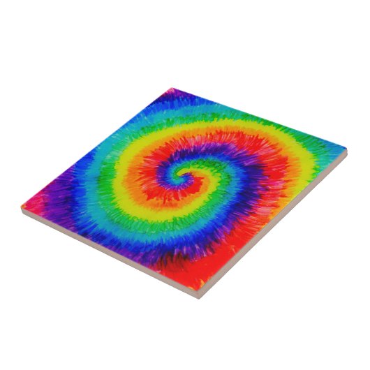 Regenbogen-Krawatten-Alkohol-Tinte Fliese (Seite)