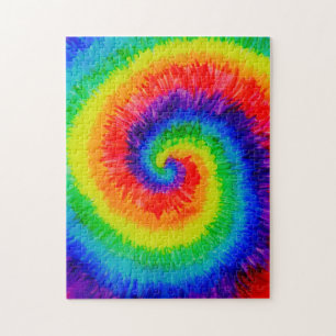 Regenbogen-Krawatten-Alkohol-Tinte Puzzle