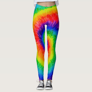 Regenbogen-Krawatten-Alkohol-Tinten-Malerei Leggings