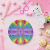 Regenbogen-Krawatten-Explosions-Papier-Teller Pappteller (Party)