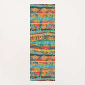 Regenbogen-Krawatten-Friedenszeichen Retro Yogamatte (Vorderseite)