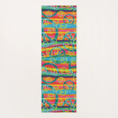 Regenbogen-Krawatten-Friedenszeichen Retro Yogamatte (Rückseite)