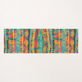 Regenbogen-Krawatten-Friedenszeichen Retro Yogamatte (Vorderseite (Horizontal))