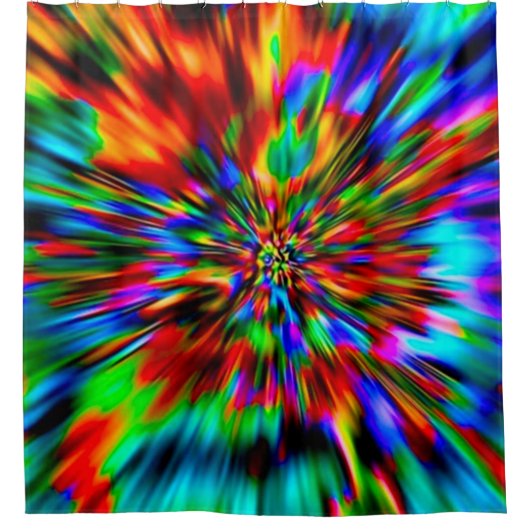 Regenbogen-Krawatten-kundenspezifischer Duschvorhang (Vorderseite)