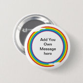 REGENBOGEN-KREIS ADDIEREN IHREN EIGENEN BUTTON (Vorne & Hinten)
