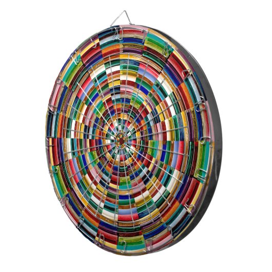 Regenbogen-Kreis-Schablone Blanc Blanche addieren Dartscheibe (Vorderseite rechts)