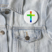 Regenbogen-Kreuz Button (Beispiel)